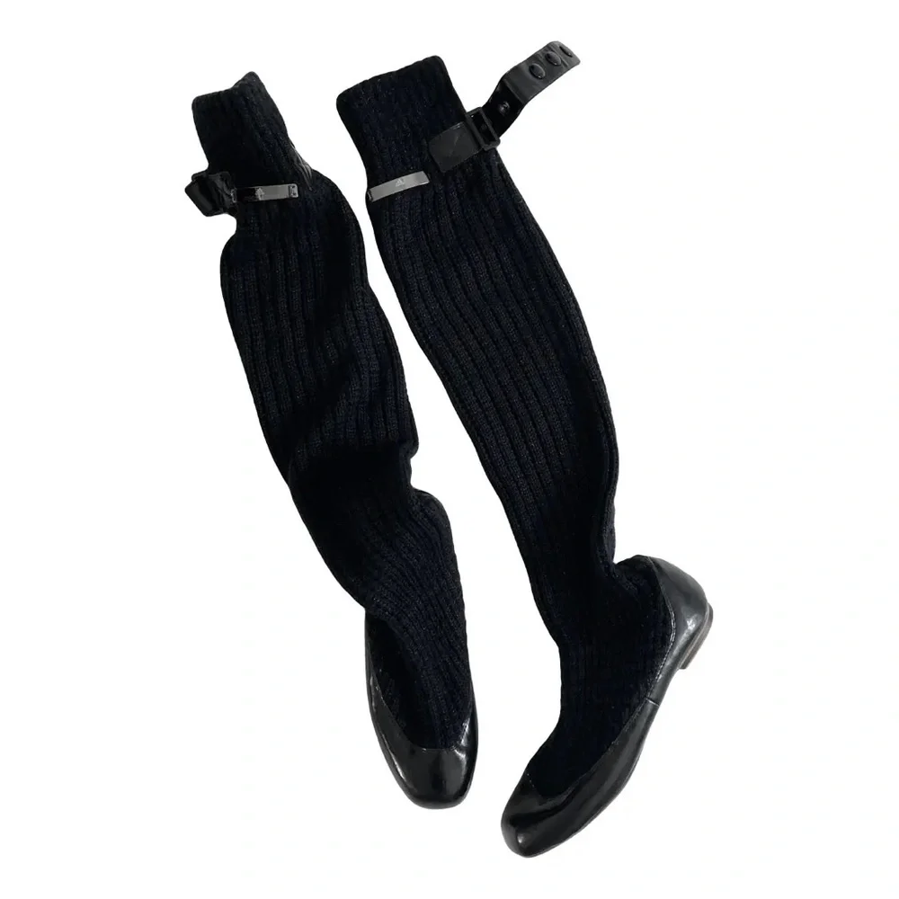 STELLA MCCARTNEY x ADIDAS Adhara Knit Over the Knee High Ballet Flat Boots 6